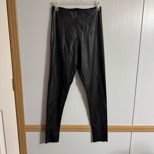 Commando Black Faux Leather Legging Size Large